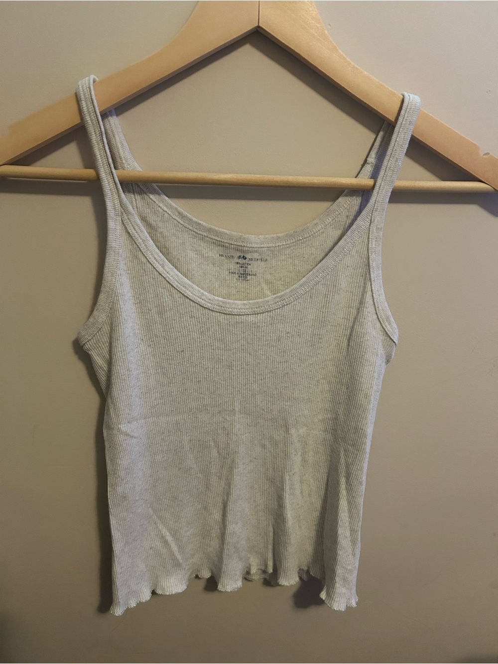 Brandy Melville Light Gray Ribbed Tank